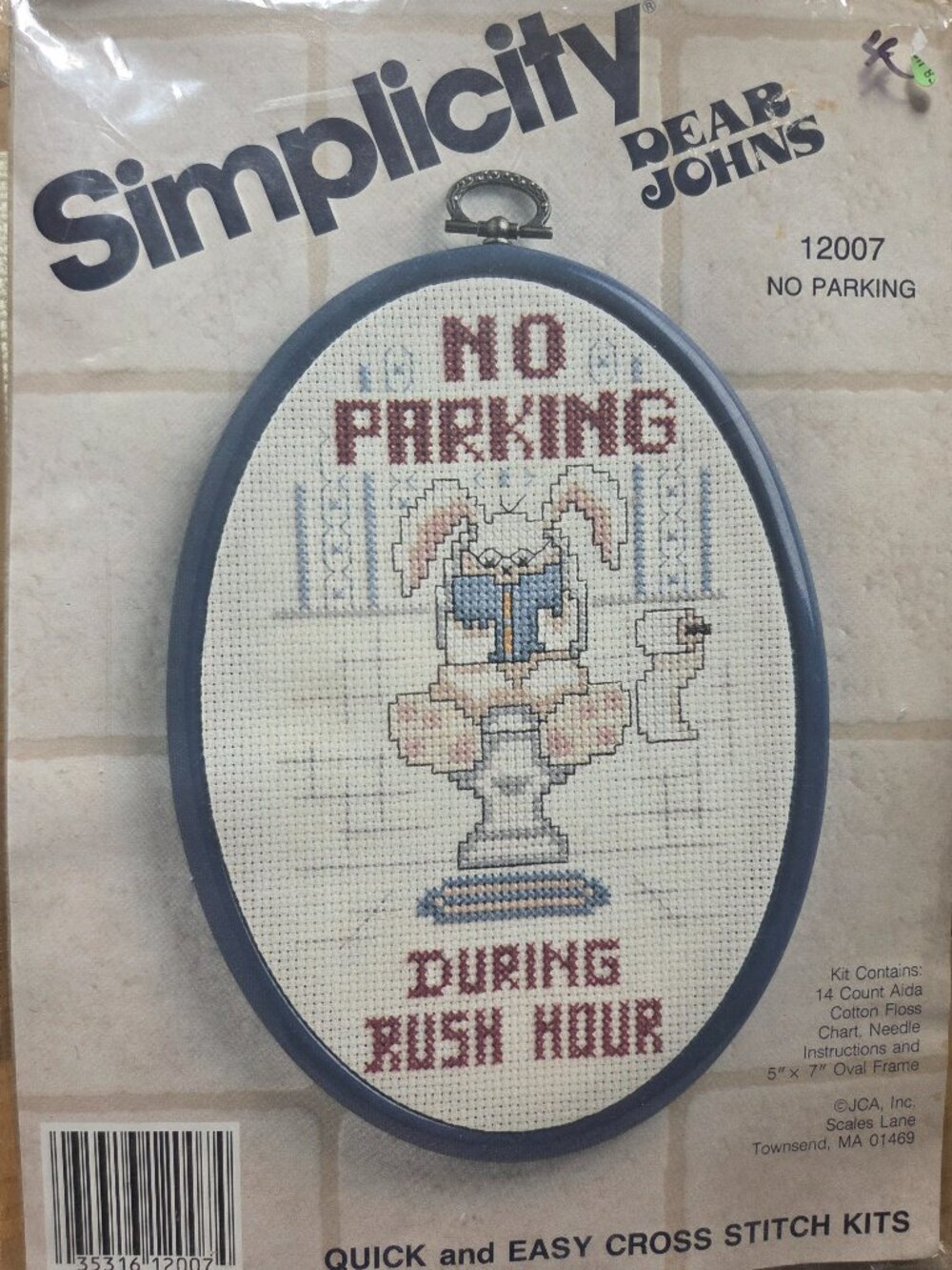 Simplicity Dear Johns "No Parking" Cross Stitch Kit (#12007)